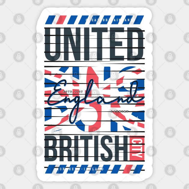 United Kingdom British England Sticker by Mako Design 